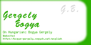 gergely bogya business card